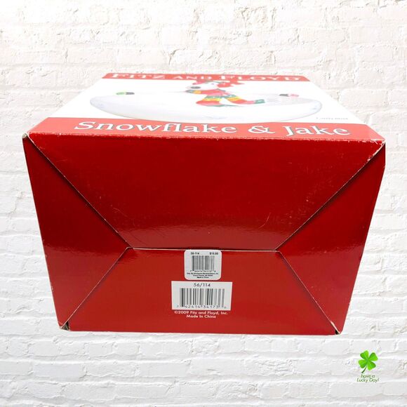 Fitz and Floyd Snowflake and Jake Candy Dish Bowl Christmas Reindeer Serving - Picture 8 of 16